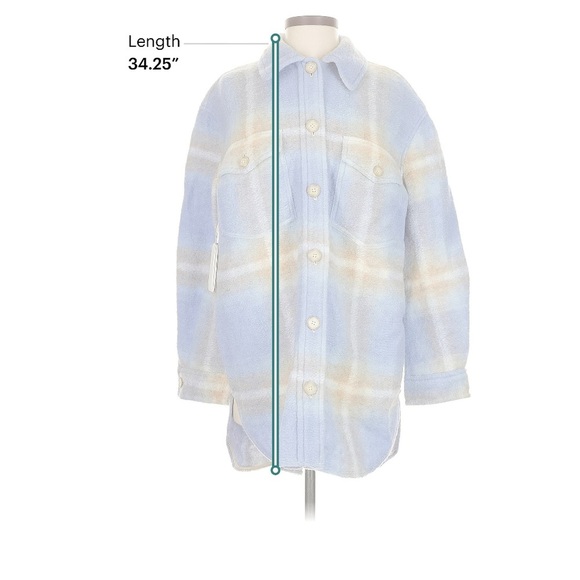 Aritzia Ganna Zen blue and white jacket by Wilfred Free NWT - Picture 8 of 11